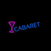 Cabaret With Wine Glass Neon Skilt