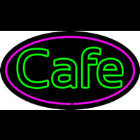 Cafe Oval Neon Skilt