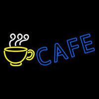 Cafe With Coffee Mug Neon Skilt