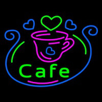 Cafe With Cup Neon Skilt