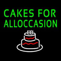 Cakes For All Occasion Neon Skilt