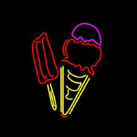 Candy And Ice Cream Neon Skilt
