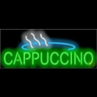 Cappuccino Cafe Food Neon Skilt