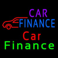Car Finance With Car Neon Skilt