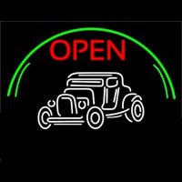 Car Red Open Neon Skilt