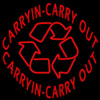 Carry In Carry Out Neon Skilt