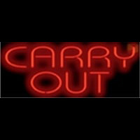 Carry Out Barbeque Neon Skilt