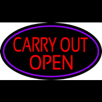 Carry Out Open Neon Skilt