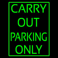 Carry Out Parking Only Neon Skilt