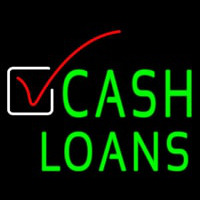 Cash Loans With Logo Neon Skilt