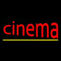 Cinema With Line Neon Skilt