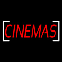 Cinemas Red Neon Skilt