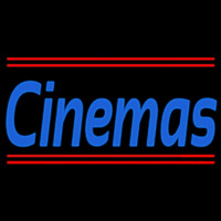 Cinemas With Line Neon Skilt