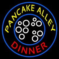 Circle Pancake Alley Dinner Neon Skilt