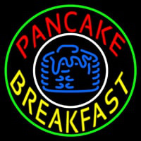 Circle Pancake Breakfast Neon Skilt