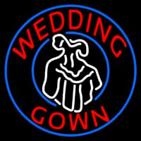Circle Wedding Gown Logo Neon Skilt