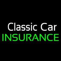 Classic Car Insurance Neon Skilt