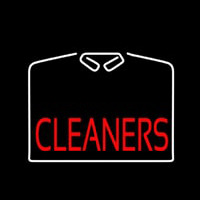 Cleaners With White Shirt Neon Skilt