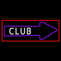 Club With Arrow Neon Skilt