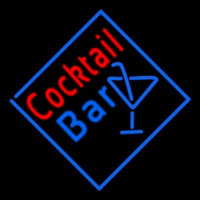 Cocktail Bar With Wine Neon Skilt