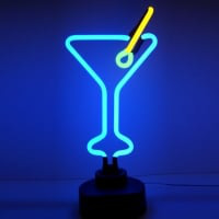Cocktail Glass Destop Neon Skilt