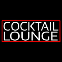 Cocktail Lounge With Red Border Neon Skilt