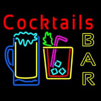 Cocktails Bar Open Neon Skilt