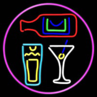 Cocktails Bar Open Real Neon Glass Tube Neon Skilt