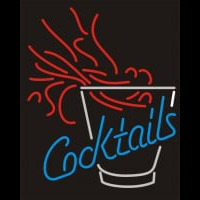 Cocktails Fire Neon Skilt