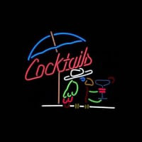 Cocktails Parrot Øl Bar Åben Neon Skilt