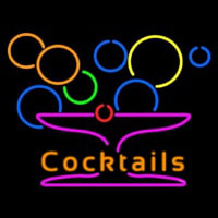 Cocktails With Martini Neon Skilt