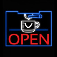 Coffee Cup Open Neon Skilt