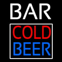 Cold Beer Bar Neon Skilt