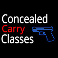 Concealed Carry Classes Neon Skilt