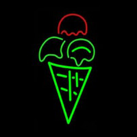 Cone Ice Cream Neon Skilt