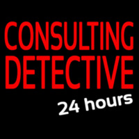 Consulting Detective 24 Hours Neon Skilt