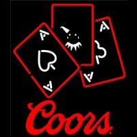 Coors Ace And Poker Neon Skilt