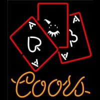 Coors Ace And Poker Neon Skilt