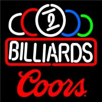 Coors Ball Billiard Te t Pool Neon Beer Sign Neon Skilt