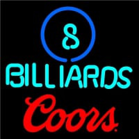 Coors Ball Billiards Pool Neon Beer Sign Neon Skilt