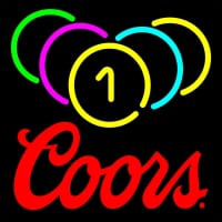 Coors Billiard Rack Pool Neon Beer Sign Neon Skilt