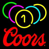 Coors Billiard Rack Pool Neon Beer Sign Neon Skilt