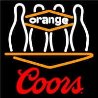 Coors Bowling Orang Neon Skilt