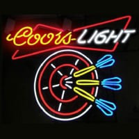 Coors Dart Øl Bar Åben Neon Skilt