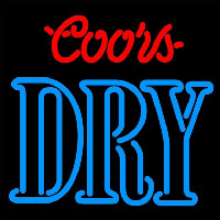 Coors Dry Beer Sign Neon Skilt