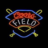 Coors Field Øl Bar Åben Neon Skilt