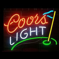 Coors Golf Øl Bar Åben Neon Skilt