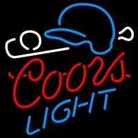 Coors Light Baseball Neon Skilt