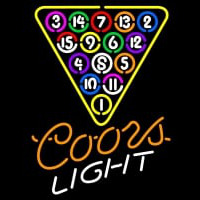 Coors Light Billard Pool Ball Neon Skilt