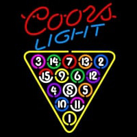 Coors Light Billard Pool Ball Neon Skilt